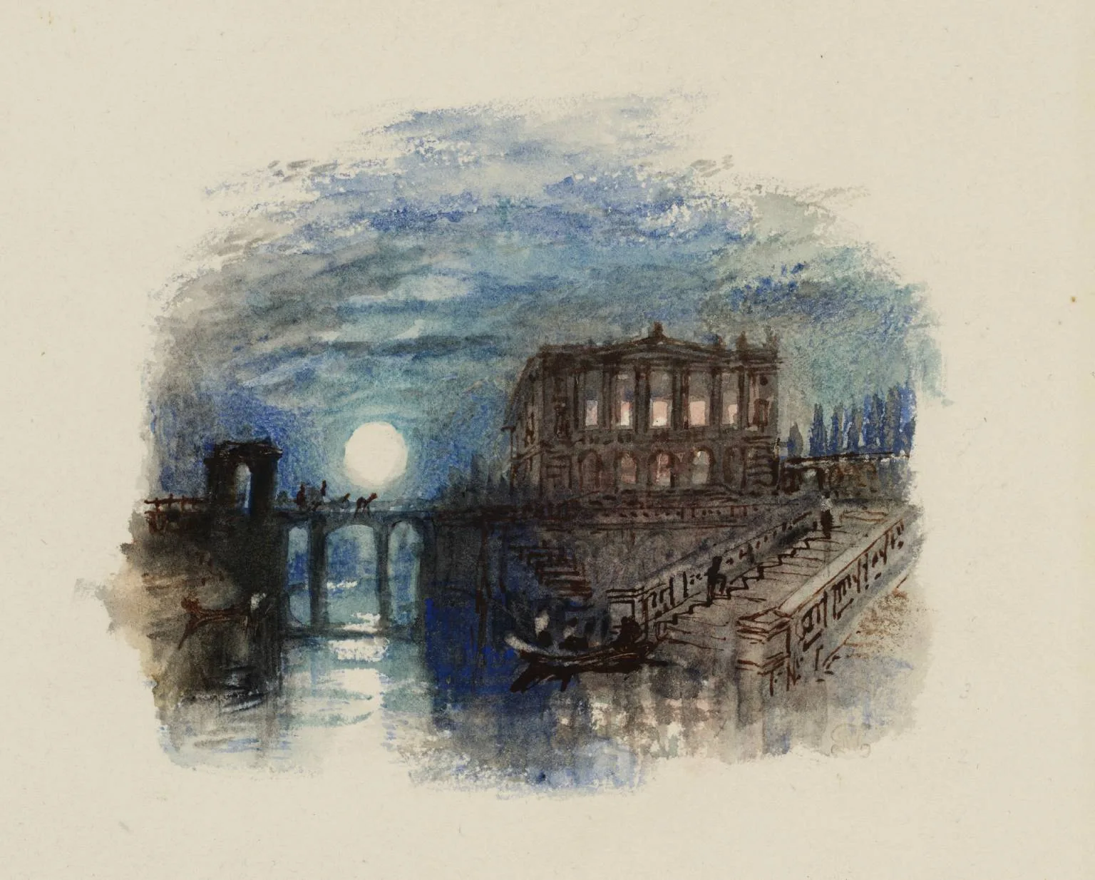 A Villa. Moon-Light (A Villa on the Night of a Festa di Ballo), for Rogers’s ‘Italy’