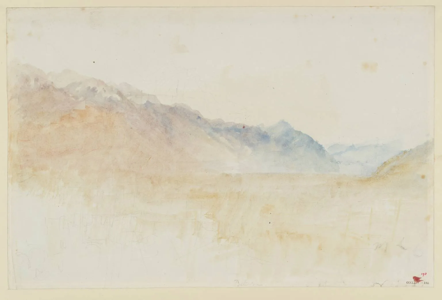 A Mountain Range. Belenza [Turner]. (?Bellinzona)