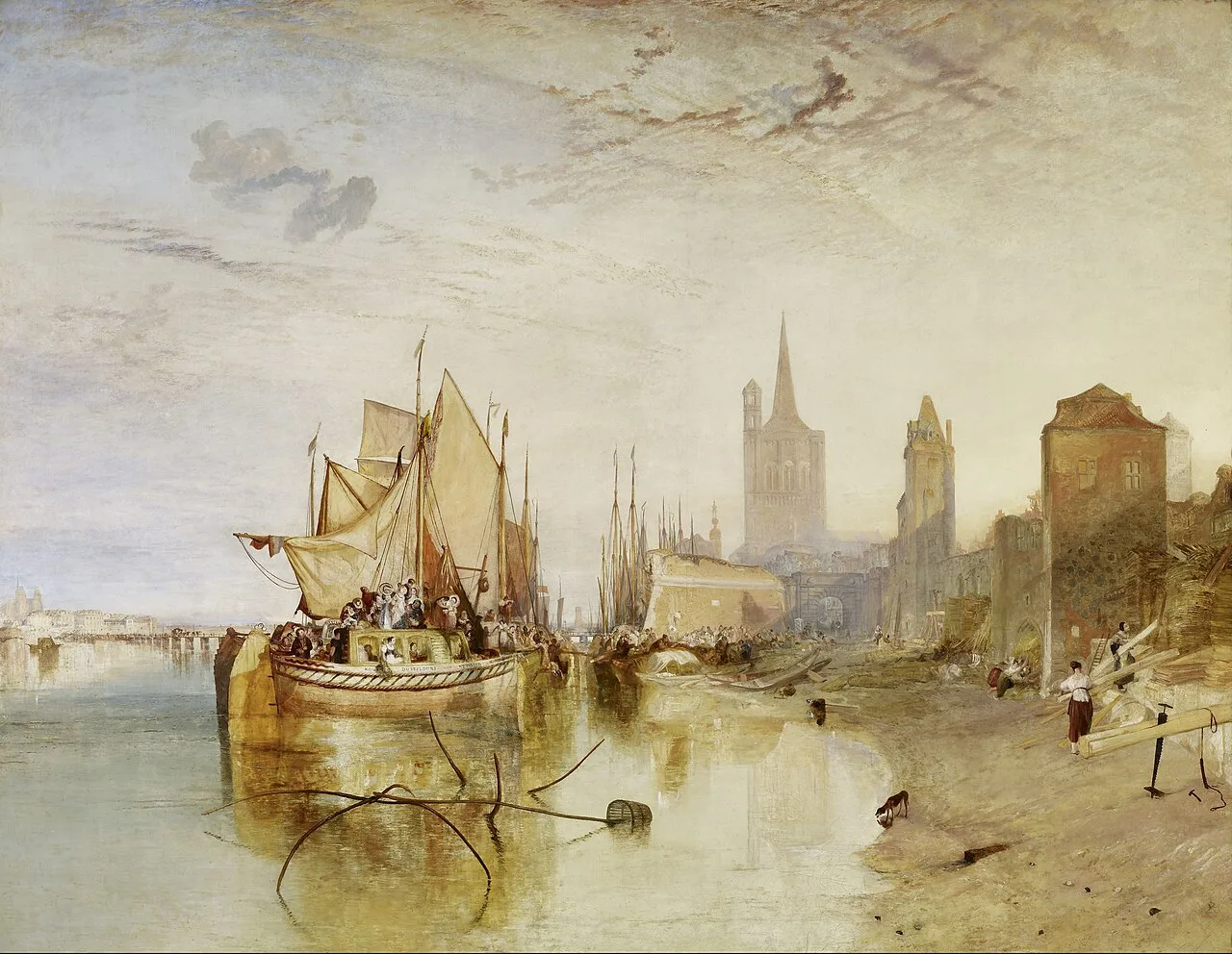 Cologne: The Arrival of a Packet-Boat: Evening