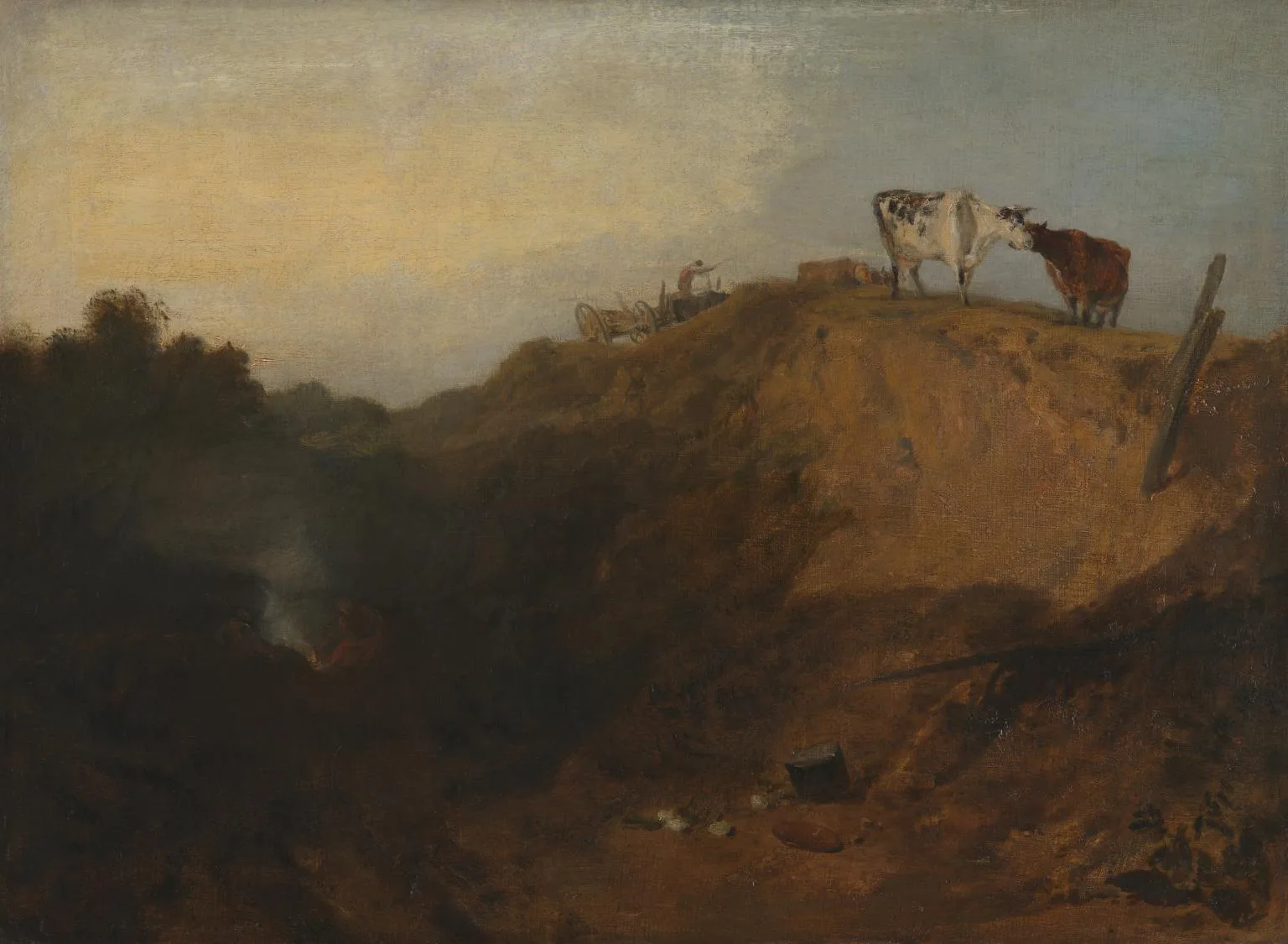 Sketch of a Bank, with Gipsies