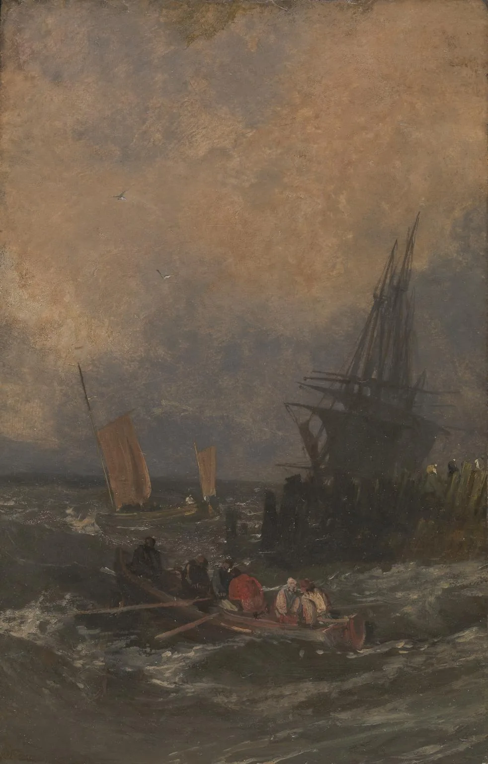 Shipping by a Breakwater