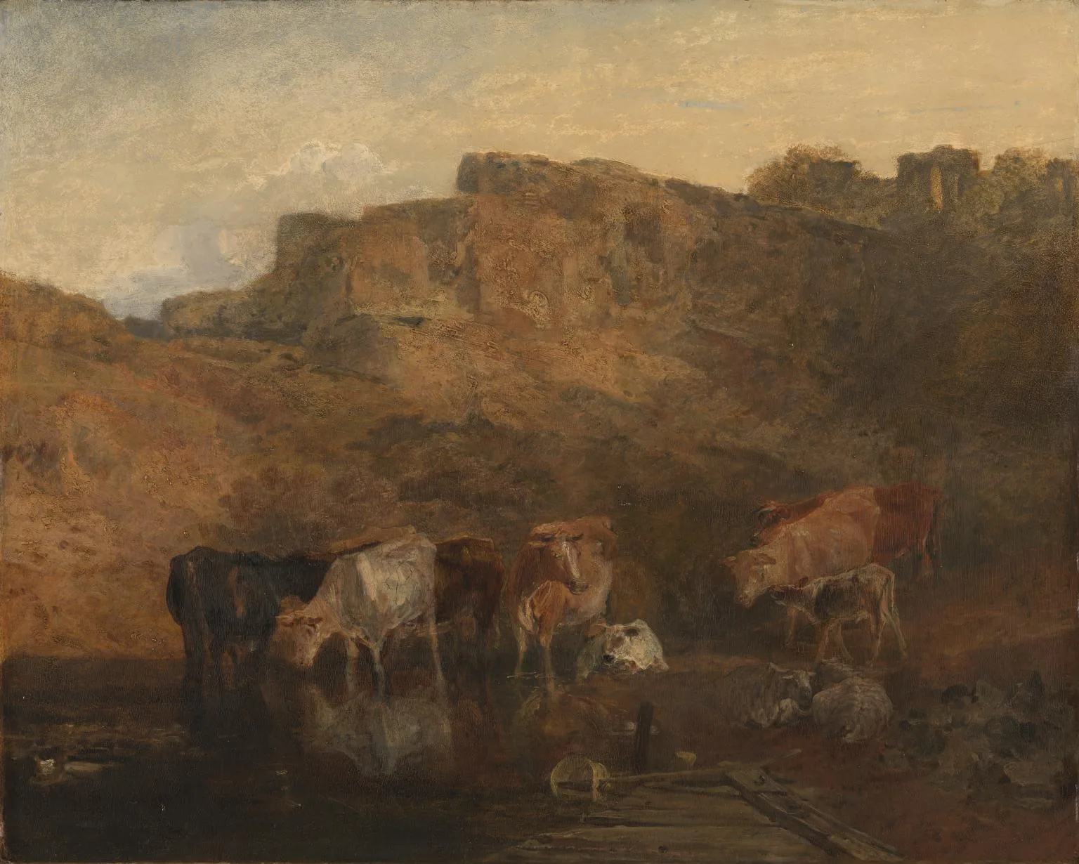 The Quiet Ruin, Cattle in Water; A Sketch, Evening