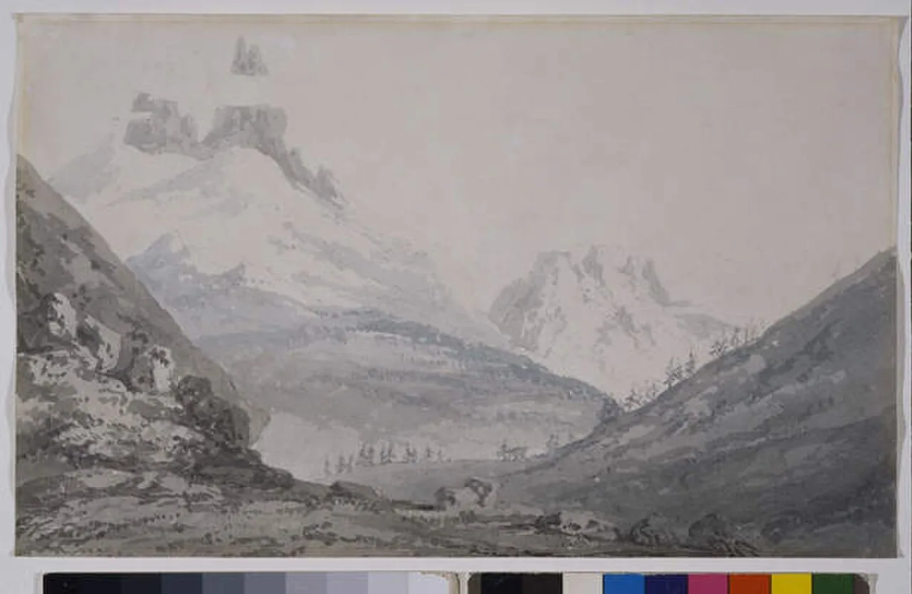 Landscape with rainbow, Lindley Hall